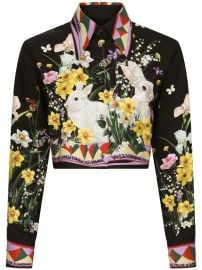 Dolce amp Gabbana abstract-print Cropped Shirt - at Farfetch